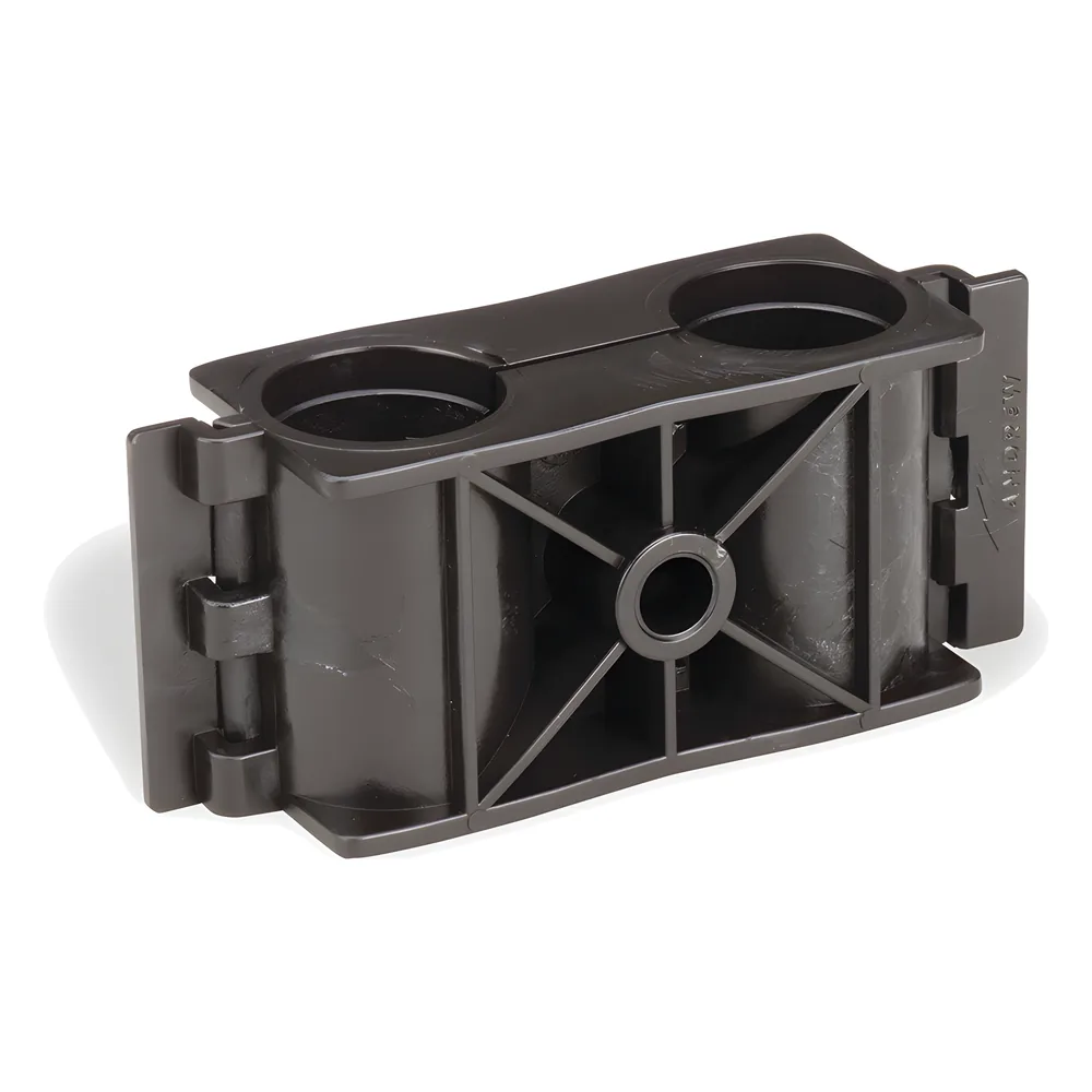 Sujetador de Doble Click para Cable Coaxial de 1/2 Pulgada - Paquete de 10 Piezas