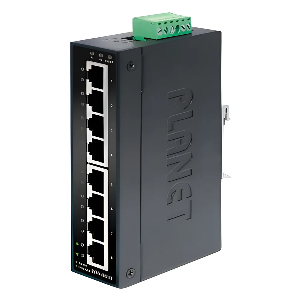 Switch industrial de 8 puertos 10/100Mbps -40~75°C