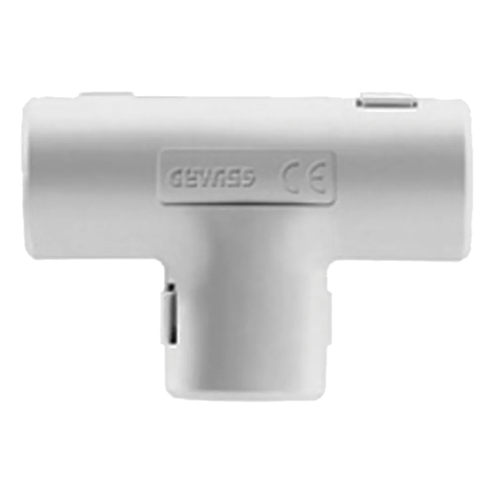 Unión en "T" para tubería rígida, recomendado para cable eléctrico, PVC Auto-extinguible, de 32 mm