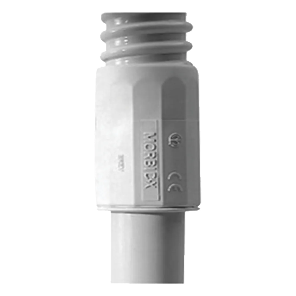 Conector (Racor) de tubería rígida a tubería flexible (Diflex), PVC Auto-Extinguible, 20 mm, IP65