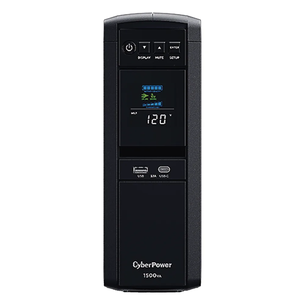 UPS de 1500 VA/900 W, Topología Línea Interactiva, Entrada 120 Vca NEMA 5-15P, Onda Senoidal Pura, Tipo Torre, Con 10 Tomas NEMA 5-15R