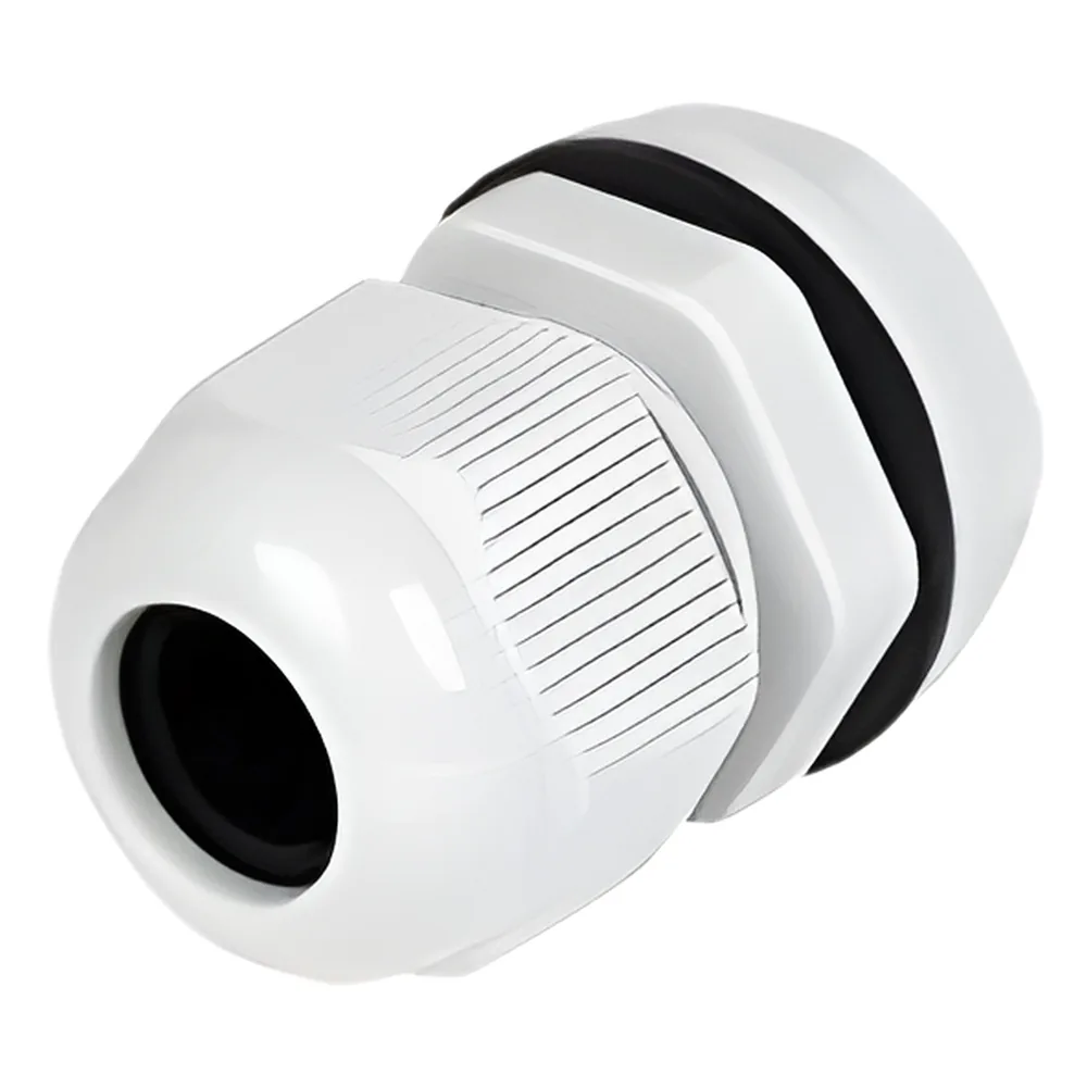Conector Plástico Gris Tipo Glándula para Cable de 10 a 14 mm de Diámetro.