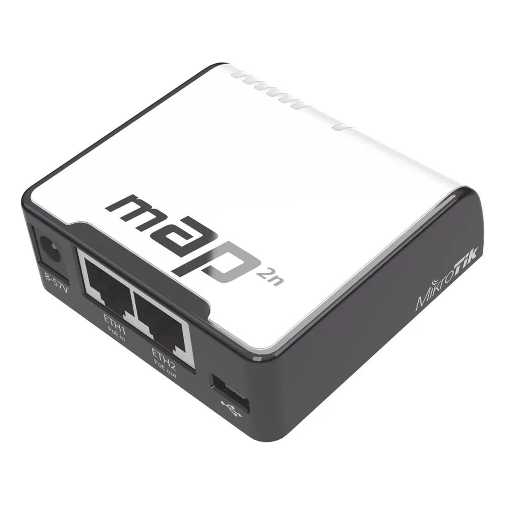 (mAP 2n) 2 Puertos Fast Ethernet, 1 Puerto MicroUSB, WiFi 2.4 GHz 802.11 b/g/n