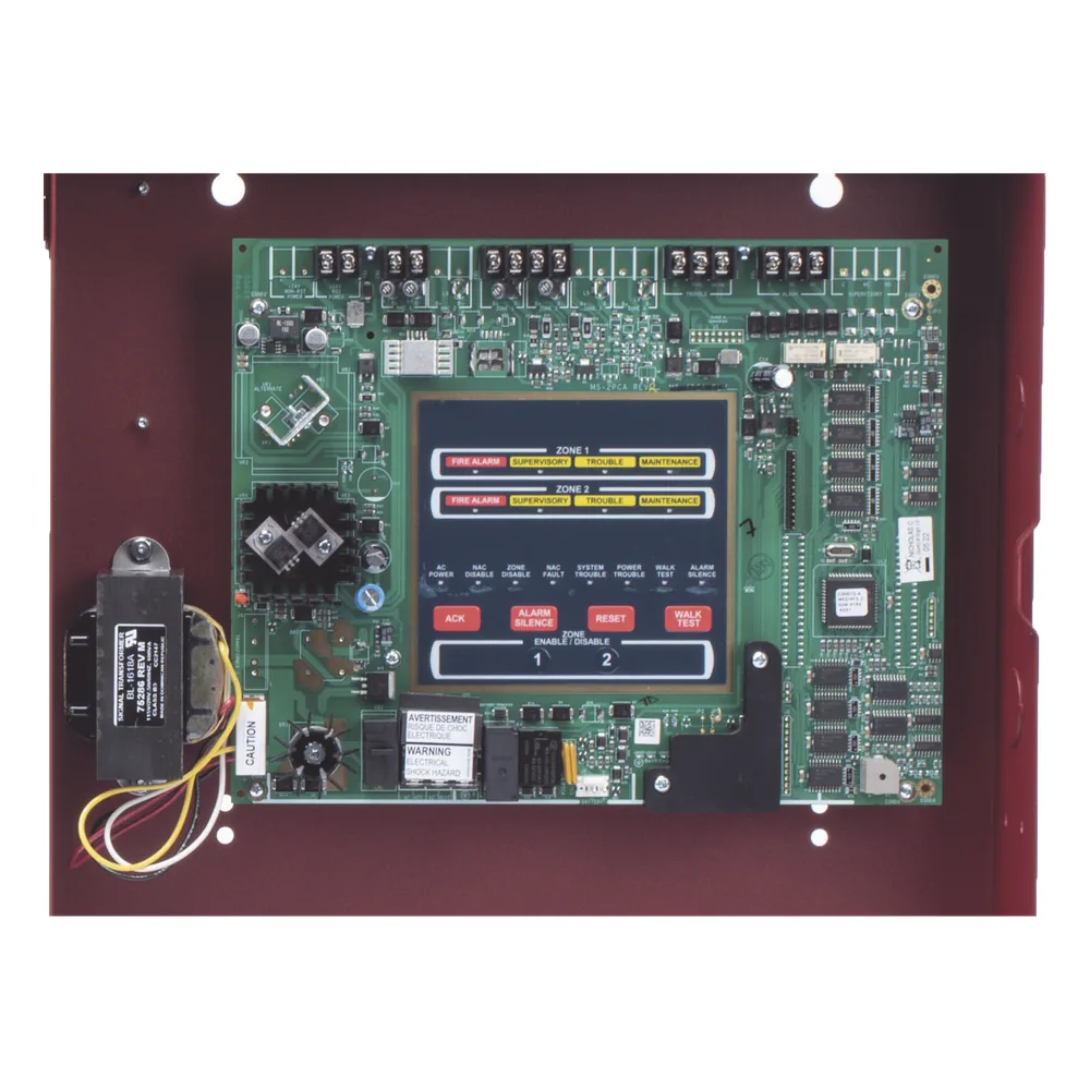 Panel de detección y alarma contra incendio convencional de 4 zonas, compatible con detectores i3 de System Sensor