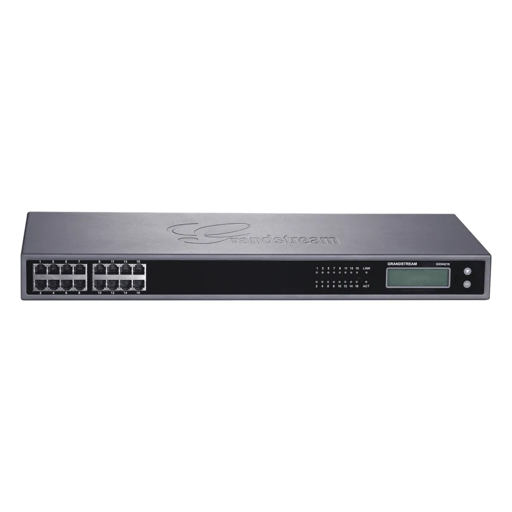 Gateway VoIP GrandStream ATA de 16 puertos FXS + 1 puerto TELCO de 50 pins, p/montaje en rack