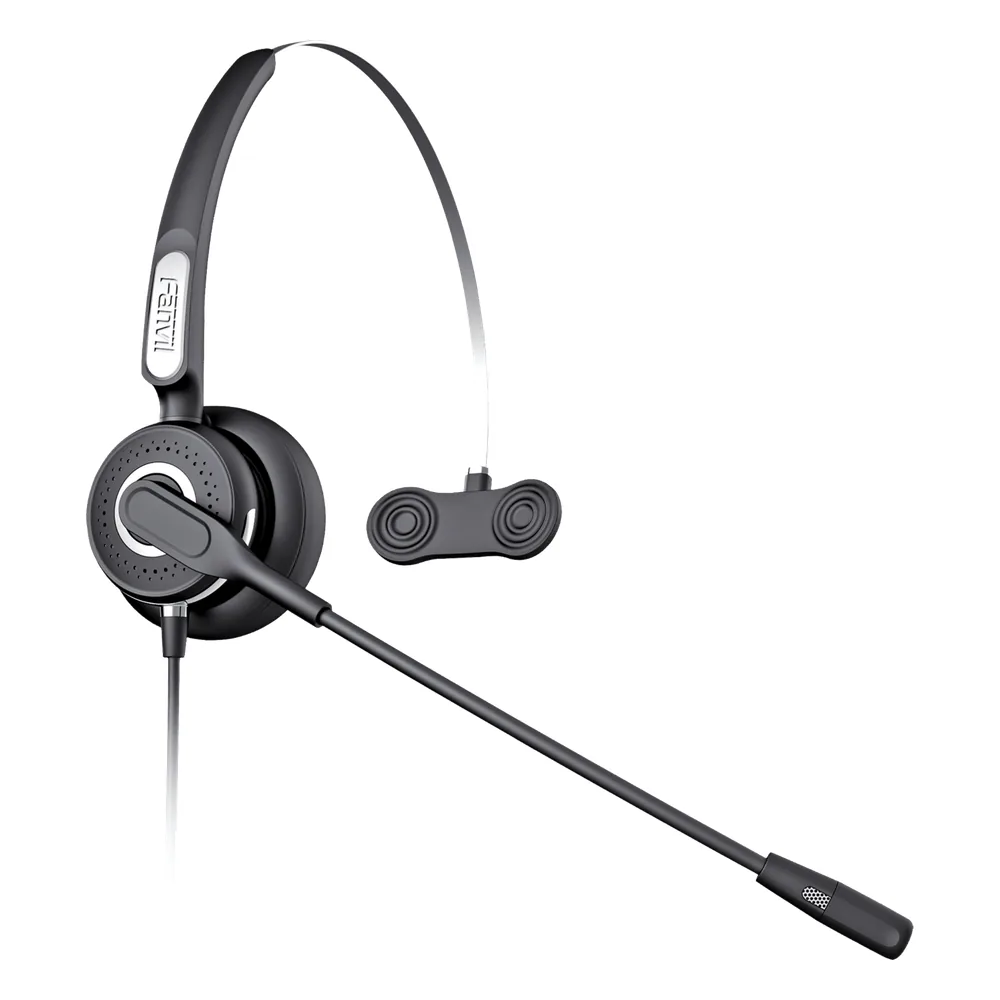 Diadema Con Tecnología AntiShock Para Teléfonos IP FANVIL Y Polycom Micrófono de Cancelación de Ruido y Cable Resistente a Jaloneos