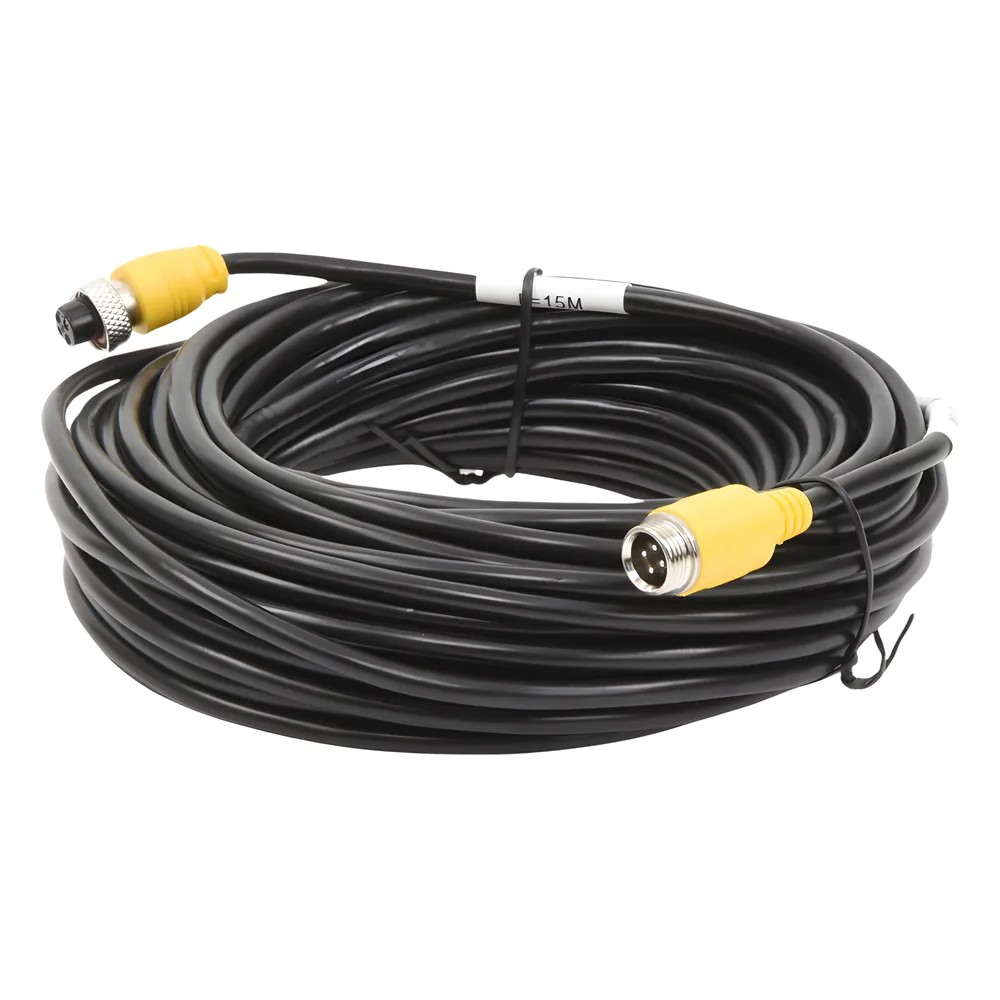 Cable extensor con conector tipo aviación de 15m solo para soluciones de videovigilancia móvil XMR