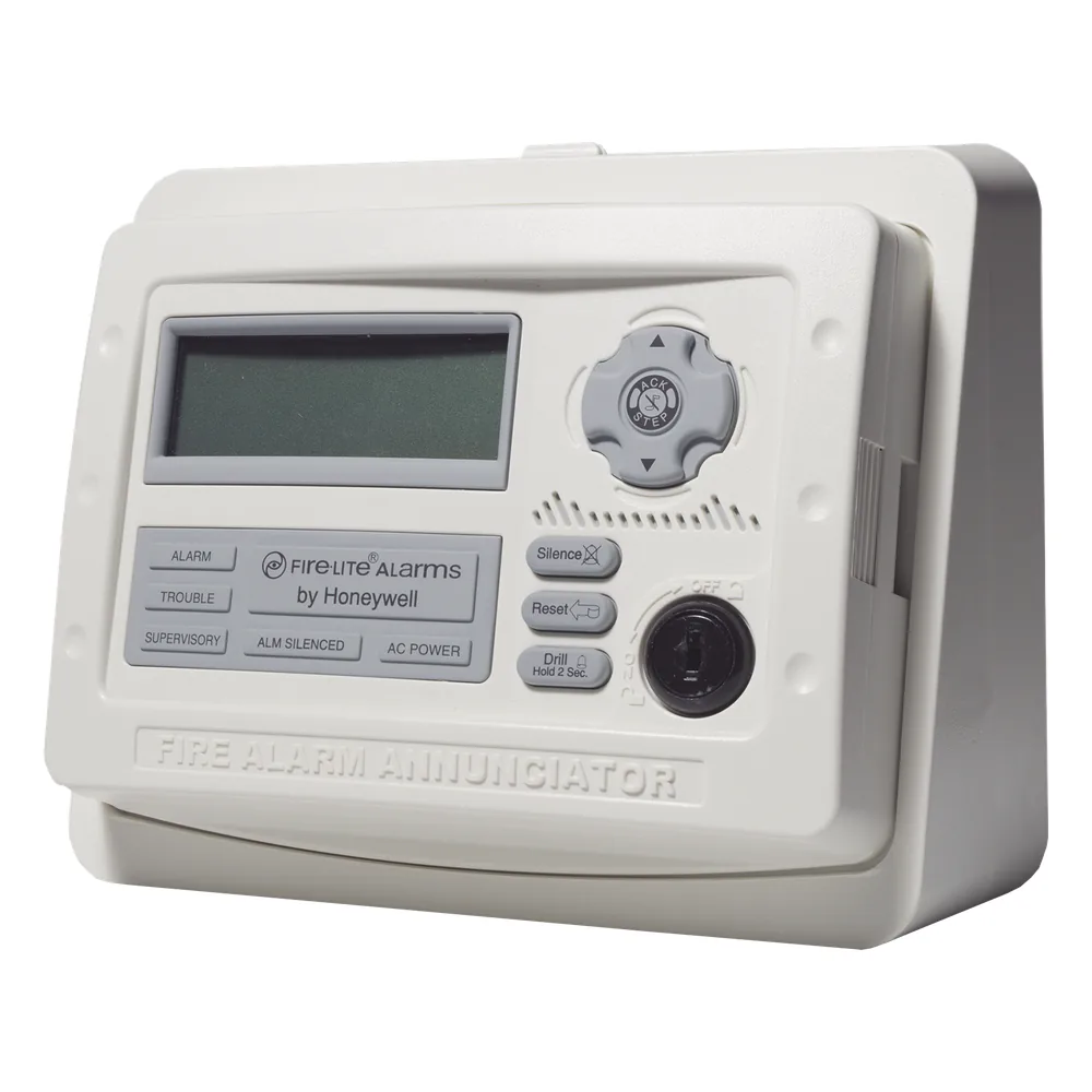 Anunciador remoto LCD de 80 caracteres, retroiluminado, para panel de detección de incendio, color blanco