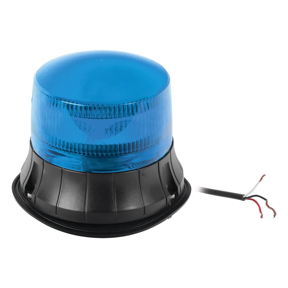 Burbuja LED giratoria color azul, 9 LEDs, montaje permanente