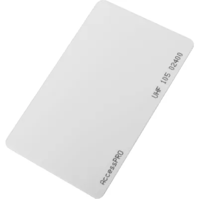 Tarjeta RFID UHF / EPC GEN2 / ISO 18000 6C / PET No imprimible / Incluye porta tarjeta