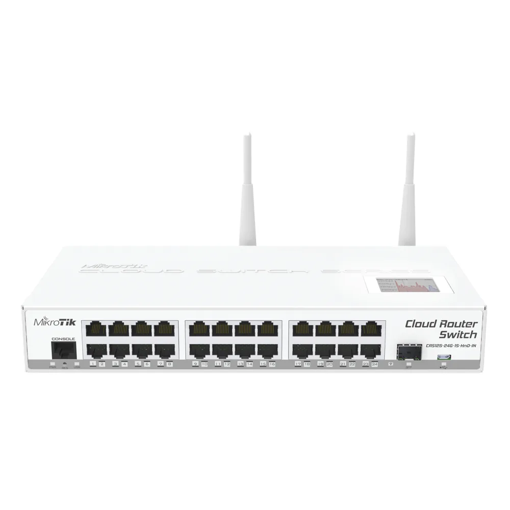 Cloud Router Switch CRS125-24G-1S-2HnD-IN 24 Puertos Gigabit Ethernet, 1 Puerto SFP, 802.11b/g/n, Para escritorio