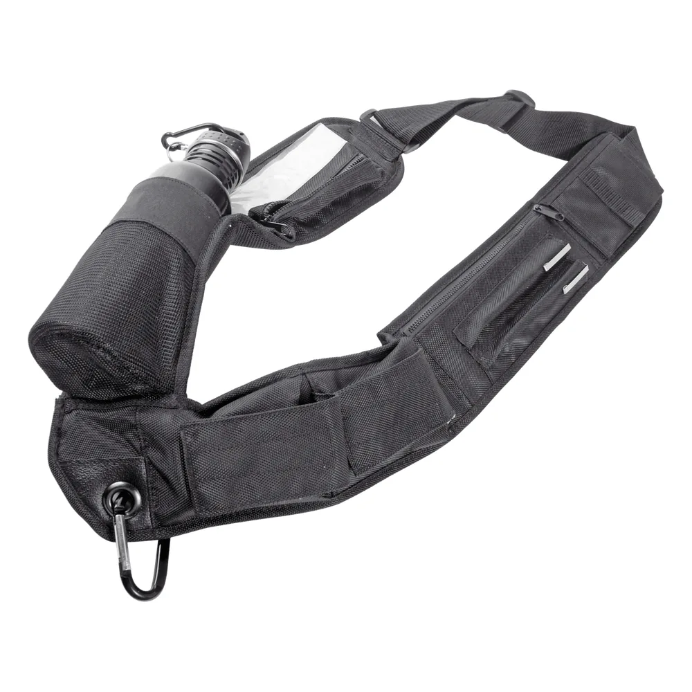 Correa de Pecho Ajustable de Poliéster con 7 Bolsas, Porta todo para Manos Libres.
