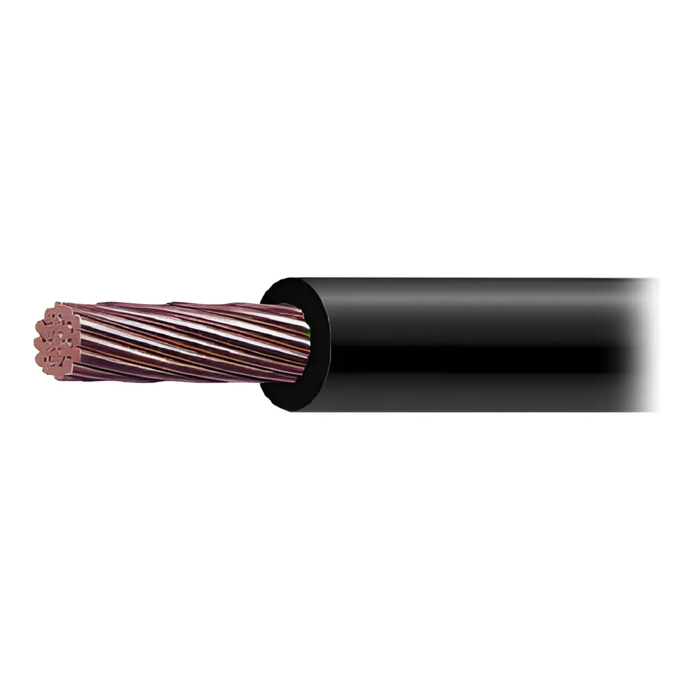 Cable Eléctrico de Cobre Recubierto THW-LS Calibre 4/0 AWG 19 Hilos Color Negro (100 metros).