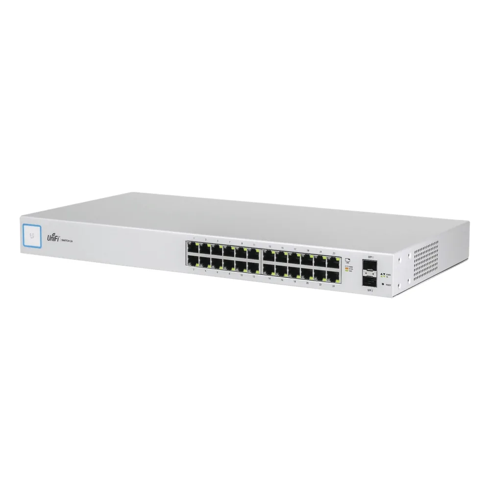 Switch UniFi capa 2 administrable de 26 puertos Gigabit (24 eth. y 2 SFP) Throughput 38.69 Mpps