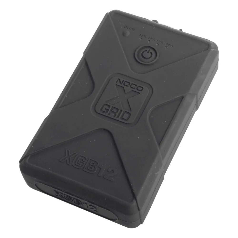 Batería de respaldo Li-Ion 12,000 mAh con cubierta plástica protectora y salida USB para cargar dispositivos inalámbricos