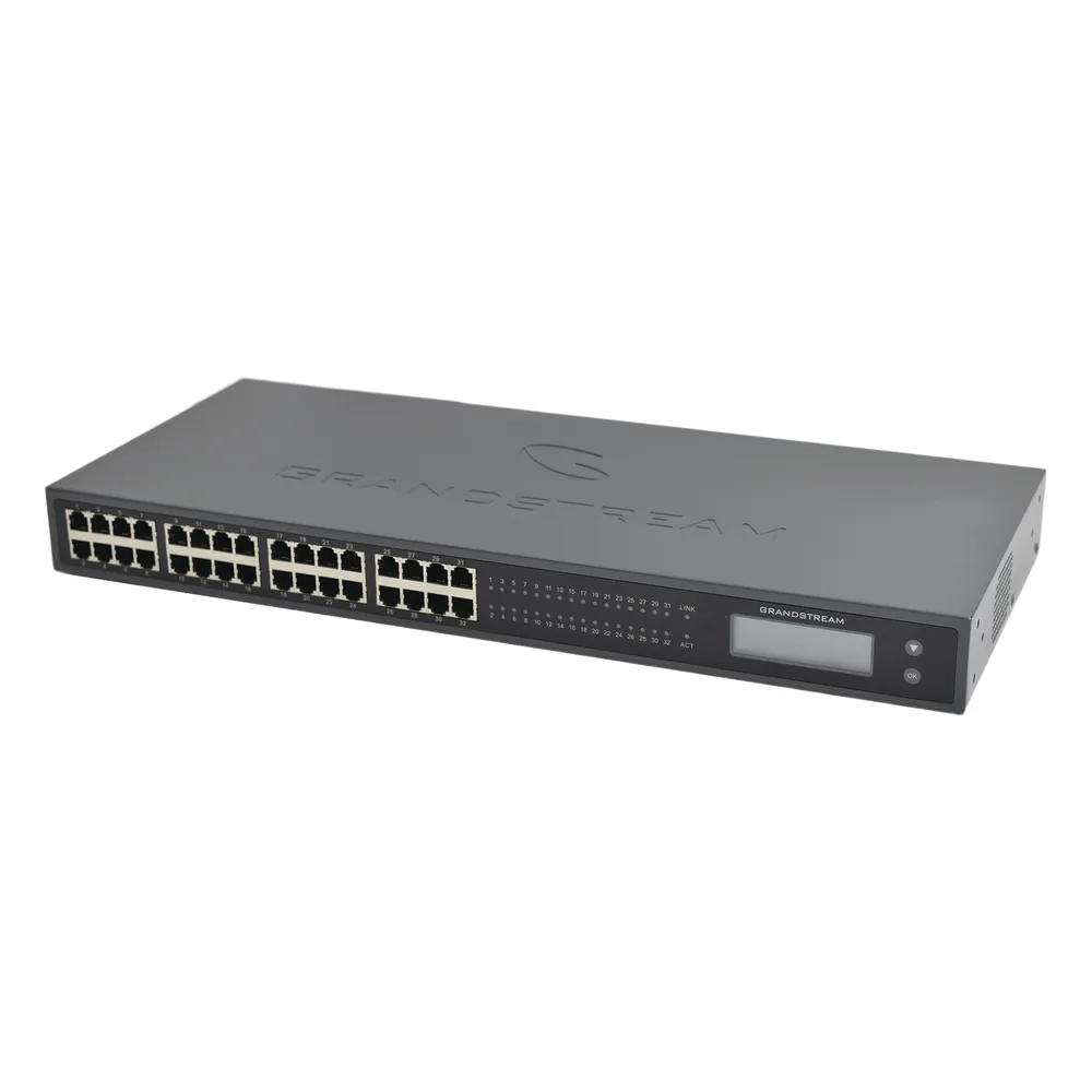Adaptador VoIP GrandStream de 32 FXS 2 puertos telco 50 pins p/montaje en rack