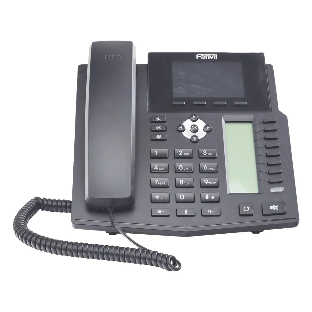 Teléfono IP empresarial para 16 lineas SIP con 2 pantallas LCD a Color, 8 teclas BLF/DSS y conferencia de 3 vías, PoE