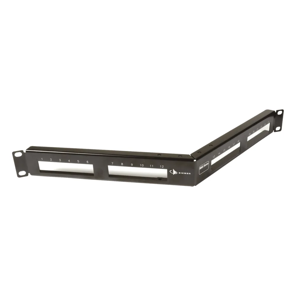 Patch Panel MAX de 24 Puertos, Modular (Vacío), Angulado, 1UR