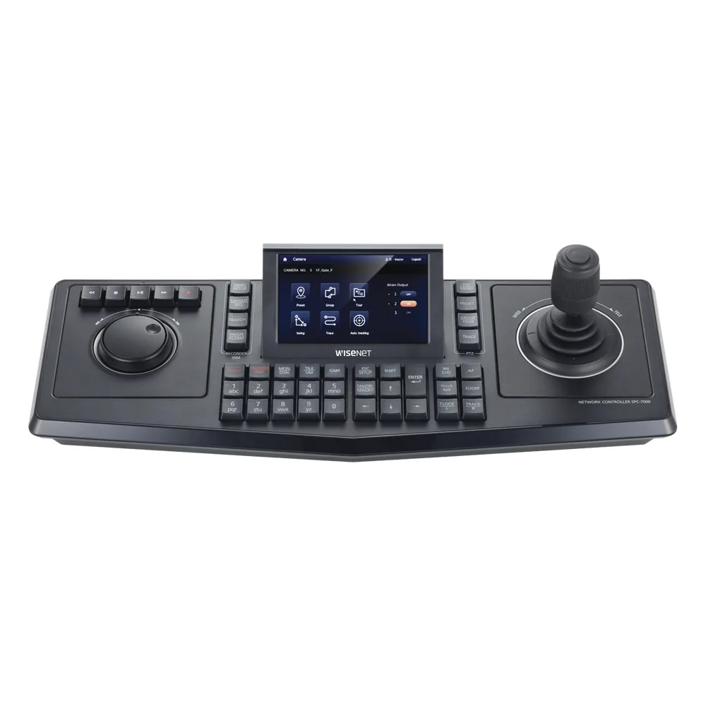Controlador de domos PTZ y Camaras IP Wisenet, con pantalla LCD touch screen de 5"