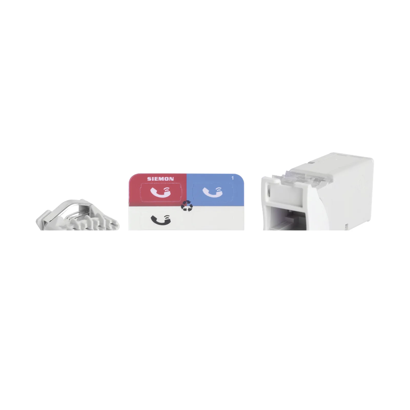 Jack Z-MAX Cat6A, UTP, Montaje Híbrido en Placa de Pared (Plano y Angulado), Color Blanco