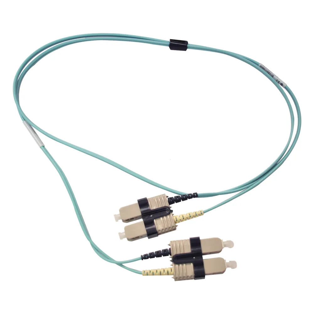 Jumper de Fibra Óptica Multimodo 50/125 OM3 XGLO, SC-SC Duplex, OFNR, Color Aqua, 1 Metro (3.28 Pies)