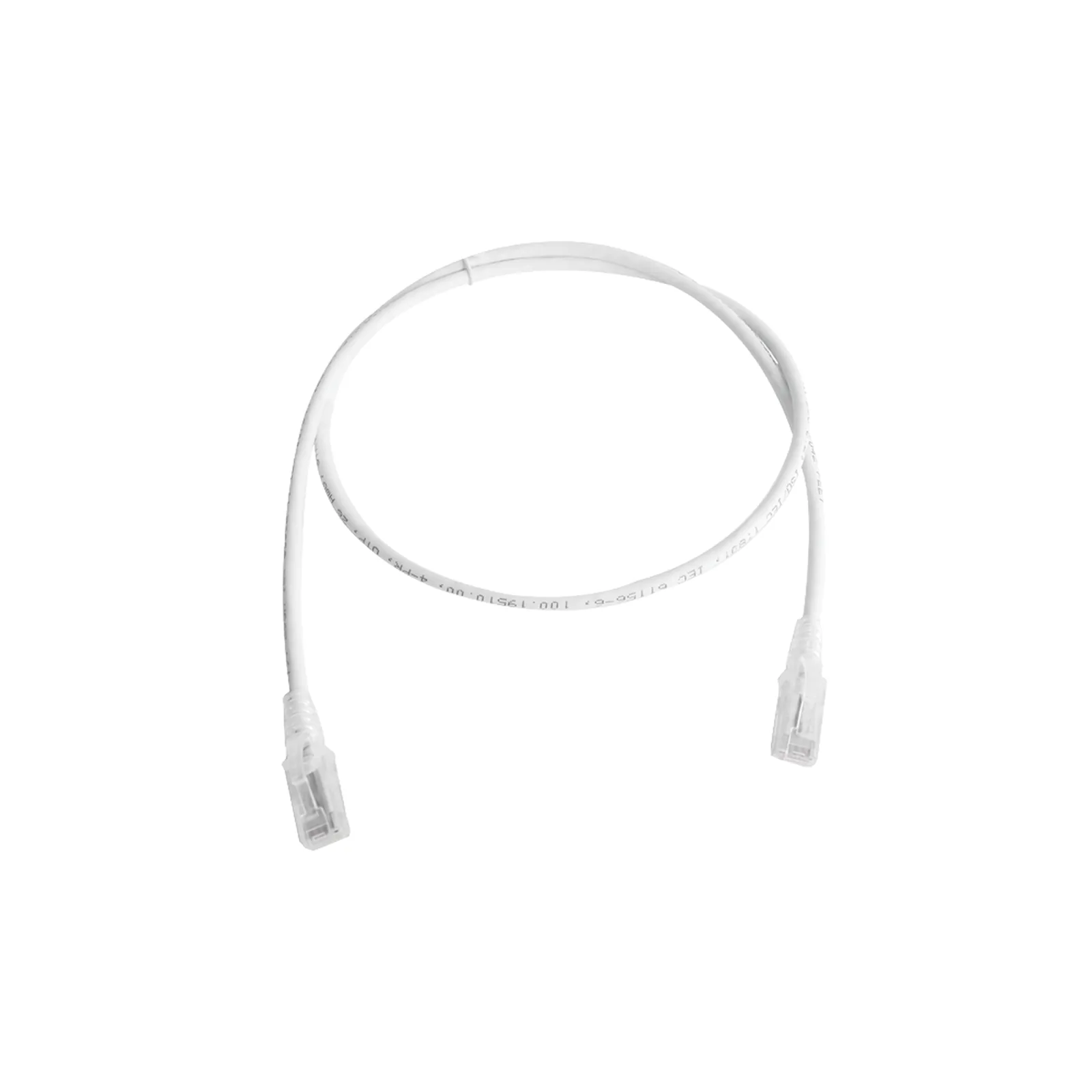 Patch Cord MC5 Modular Cat5e UTP, CM/LS0H, 0.91 Metros (3 Pies), Color Blanco, Versión Bulk (Sin Empaque Individual)