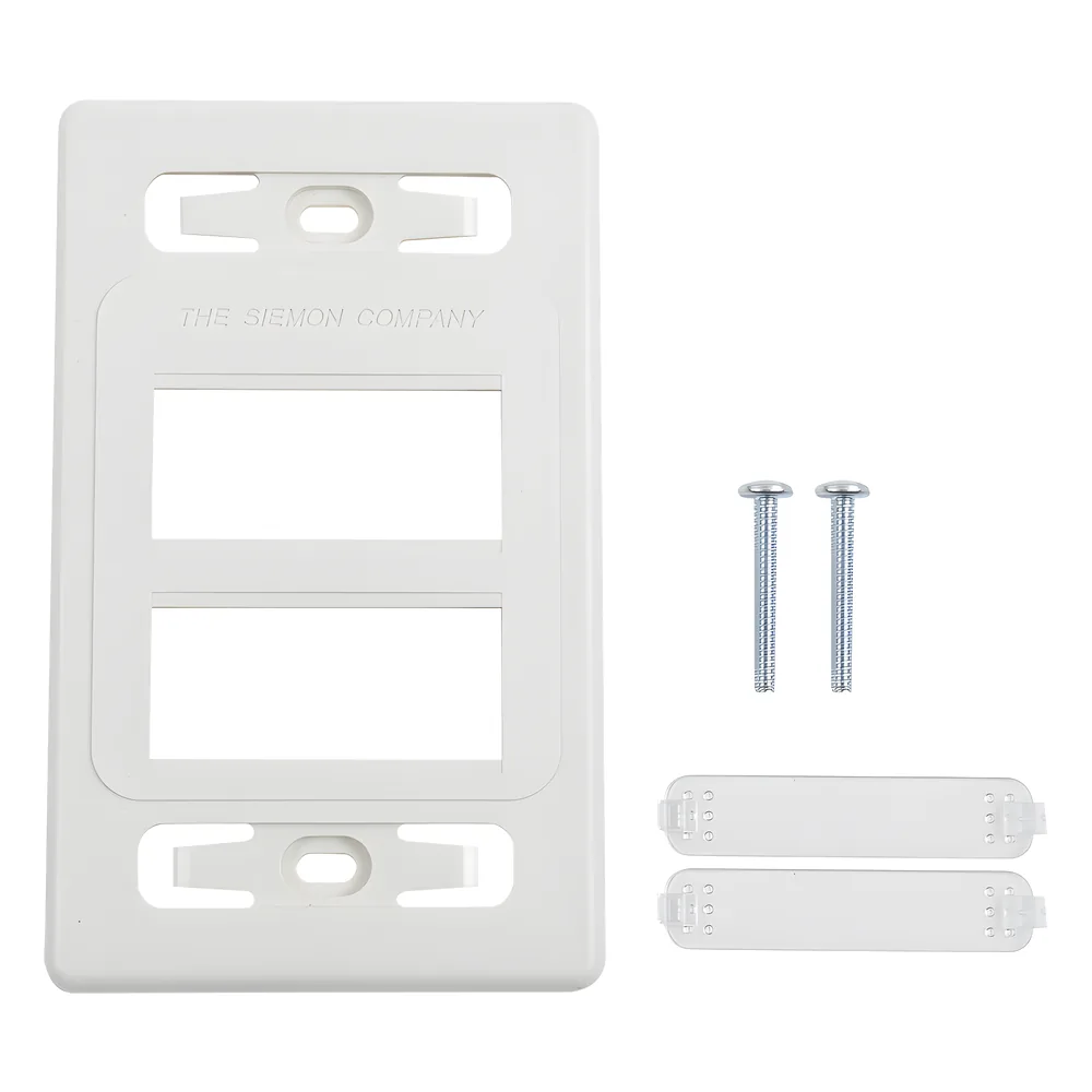 Placa de pared modular MAX, de 6 salidas, color blanco, versión bulk (Sin Empaque Individual)