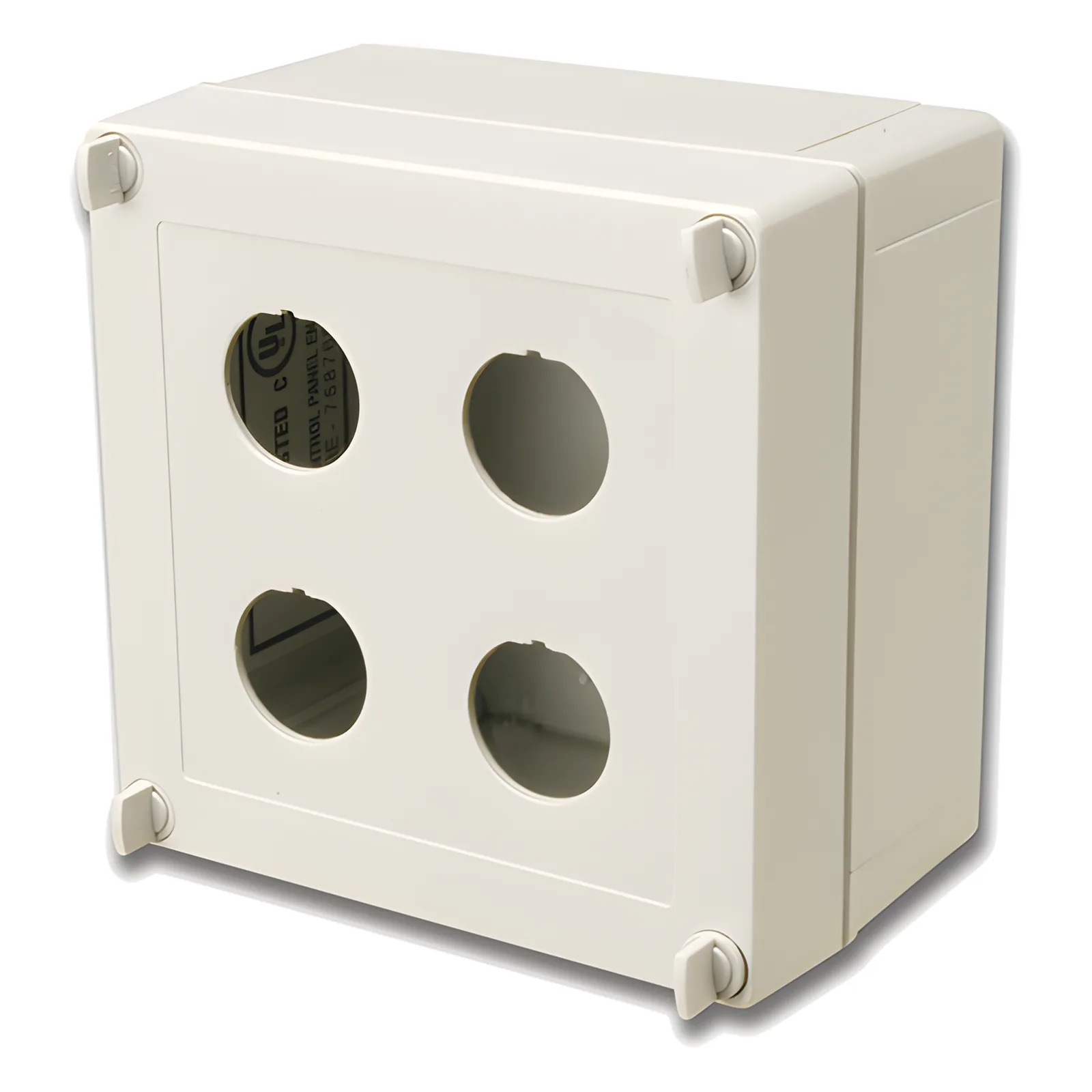 Caja industrial de conexión (Ruggedized), de 4 puertos de cobre o fibra, con protección IP66/IP67 (NEMA 4X)