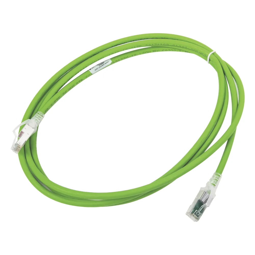 Patch Cord Z-MAX Cat6A S/FTP, CM/LS0H, 2.13 Metros (7 Pies), Color Verde, Versión Bulk (Sin Empaque Individual)