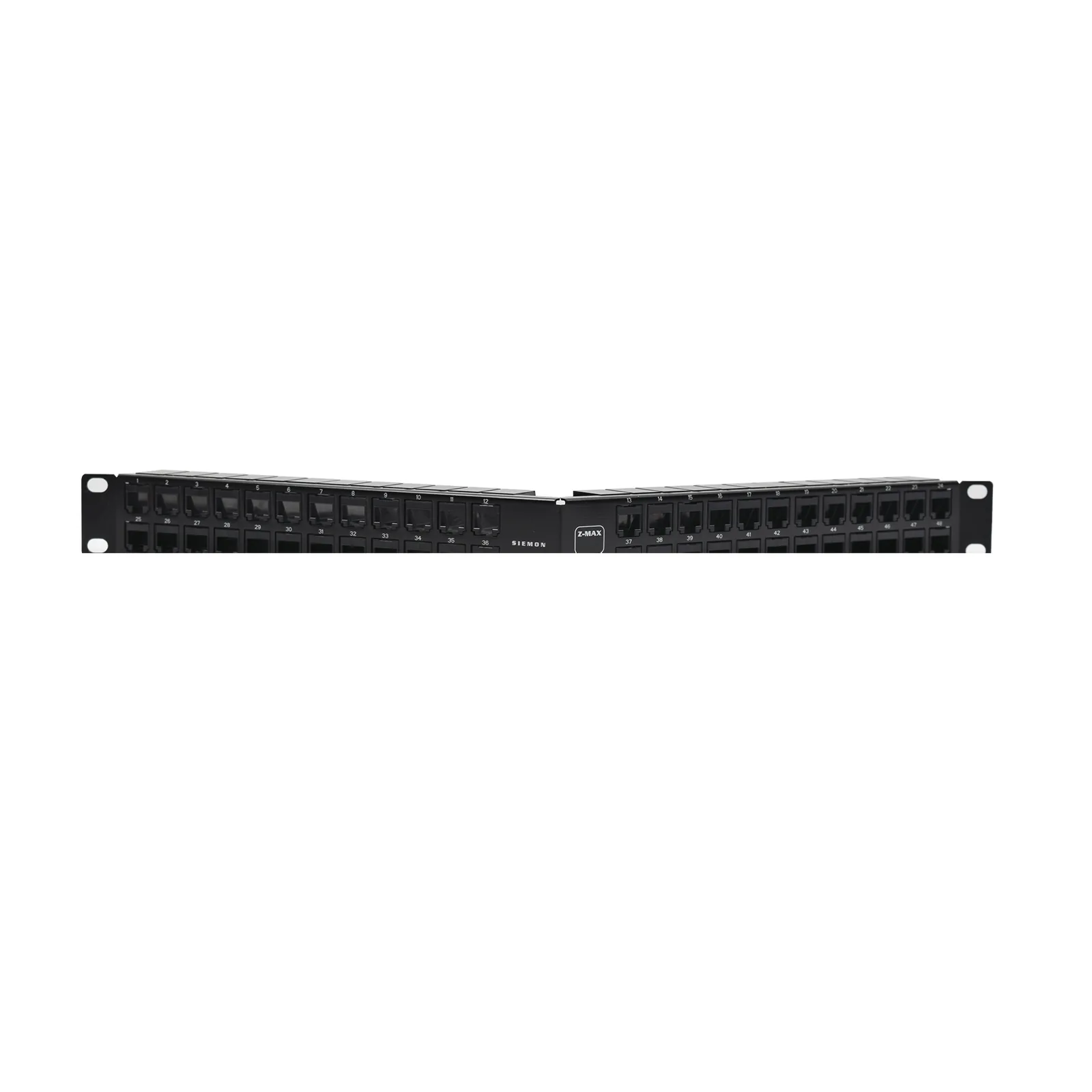 Patch Panel Z-MAX, de 48 puertos, Modular (vacío), Angulado, 1UR