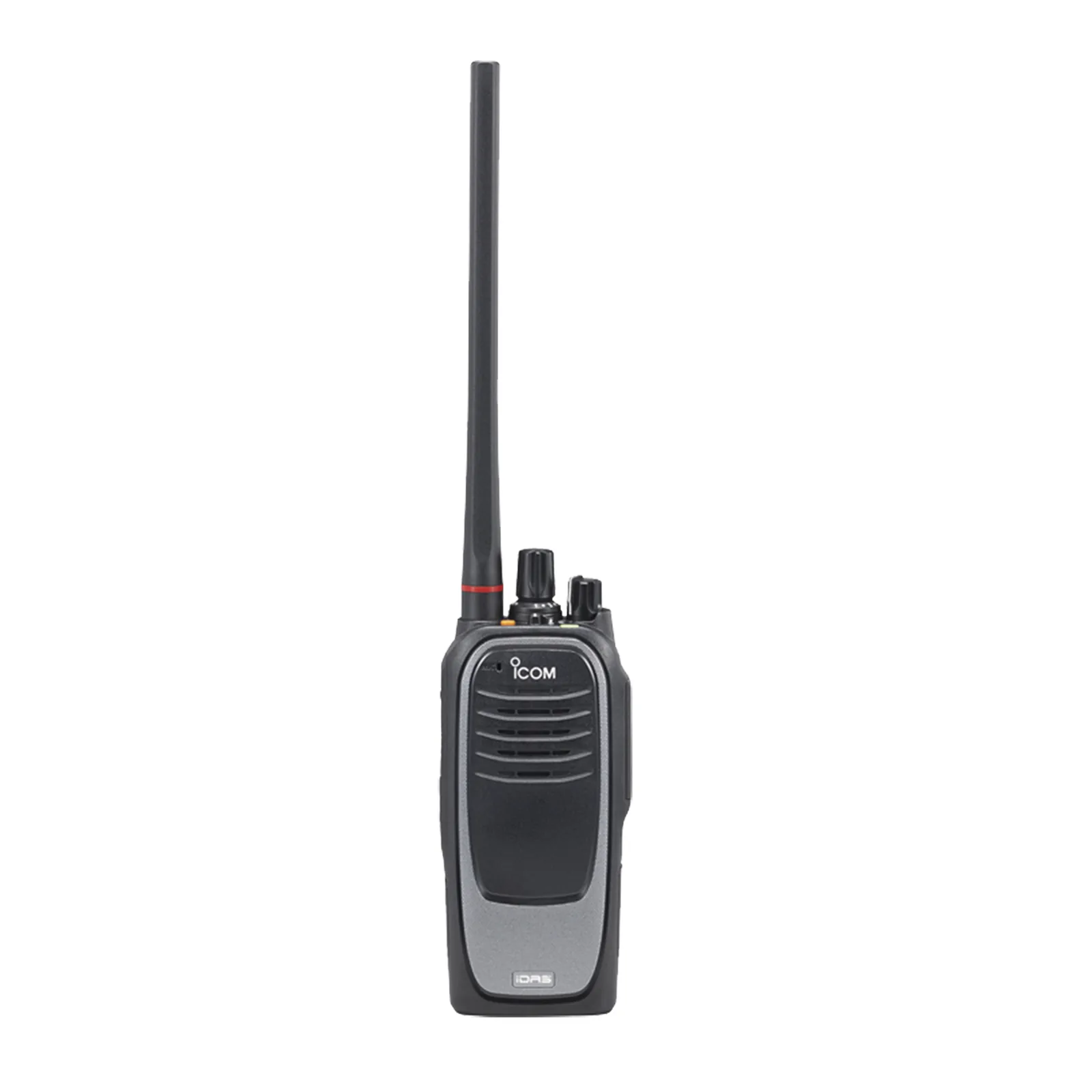 Radio digital NXDN sin pantalla en la banda de UHF, rango de frecuencia 380-470MHz, sumergible IP68, con encriptación DES, GPS, bluethooth, grabador de voz, 32 canales. no incluye cargador ni antena.