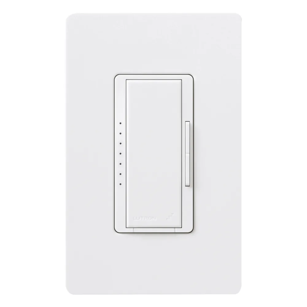 Atenuador (dimmer) de pared Maestro de 1000 W incandescente/halógeno y 800 W MLV, 120 V, un polo o multilocalización, sin cable neutro, para RadioRA 2 y RA2 Select