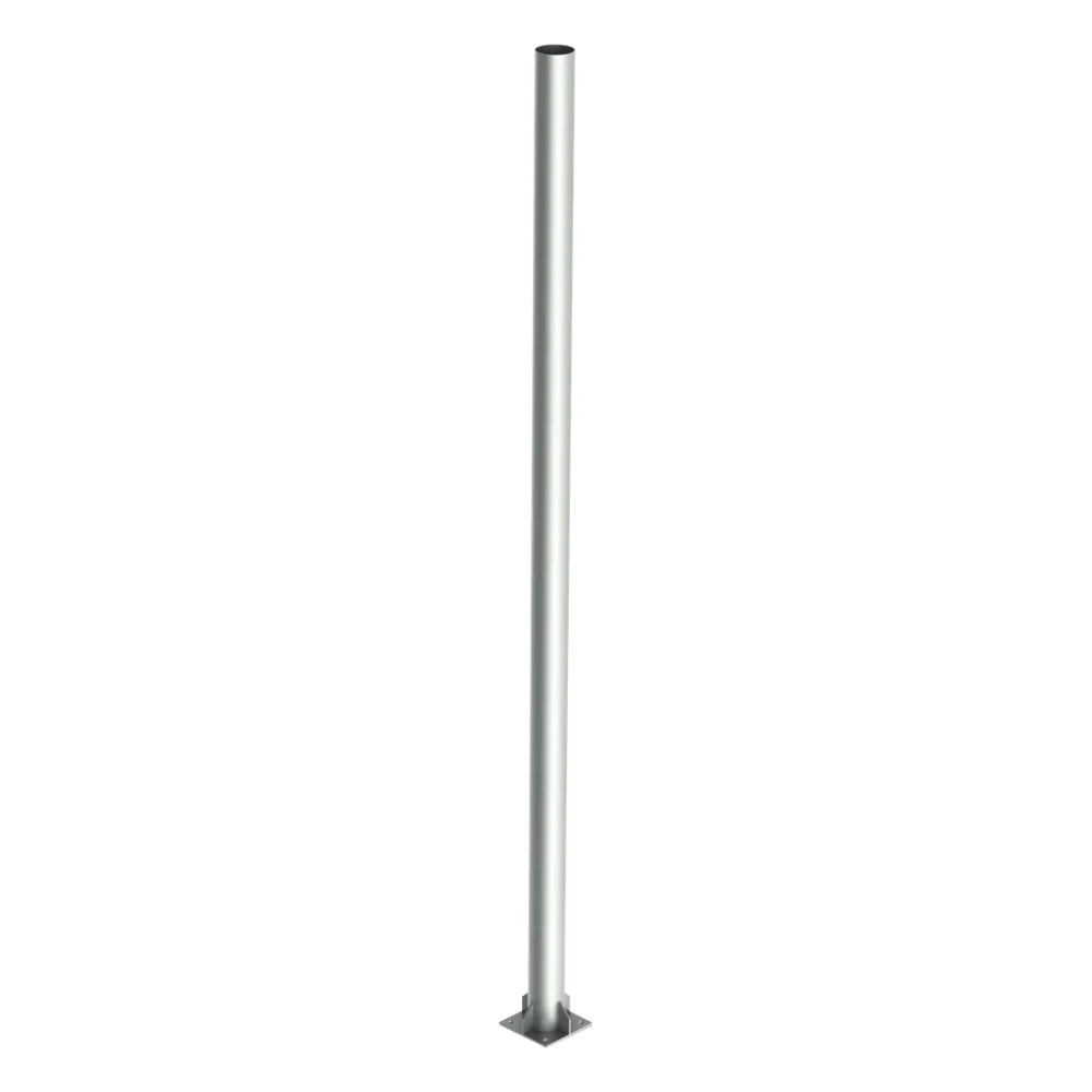 Poste de Acero Galvanizado para Videovigilancia, 4 m de altura.