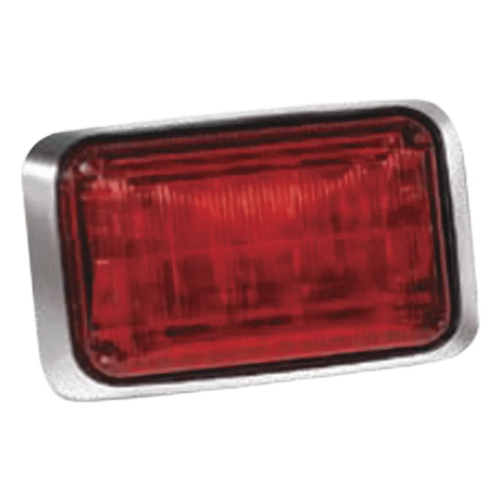 Luz de advertencia Quadraflare LED, Mica color Rojo y LED Rojo (no incluye montaje)