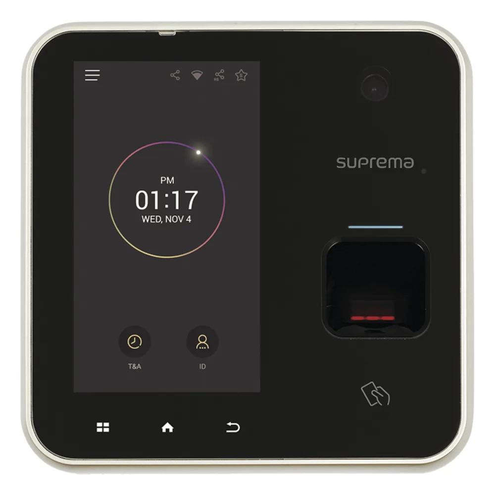 BioStation A2, Lector de Huella con Teclado Touch, Pantalla LCD 5", WiFi, PoE y Lector 125kHz EM