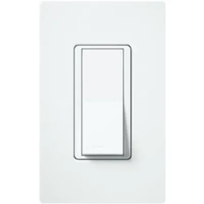 Interruptor de pared unipolar Claro tipo paleta de 15 A, 120/277 V, para iluminación y cargas de motor, acabado brillante