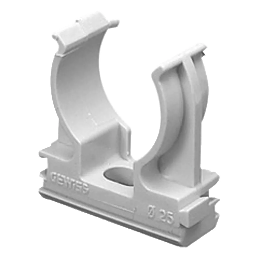 Soporte de presión (Abrazadera), PVC Auto-extinguible, abierto para tubería de 40 mm
