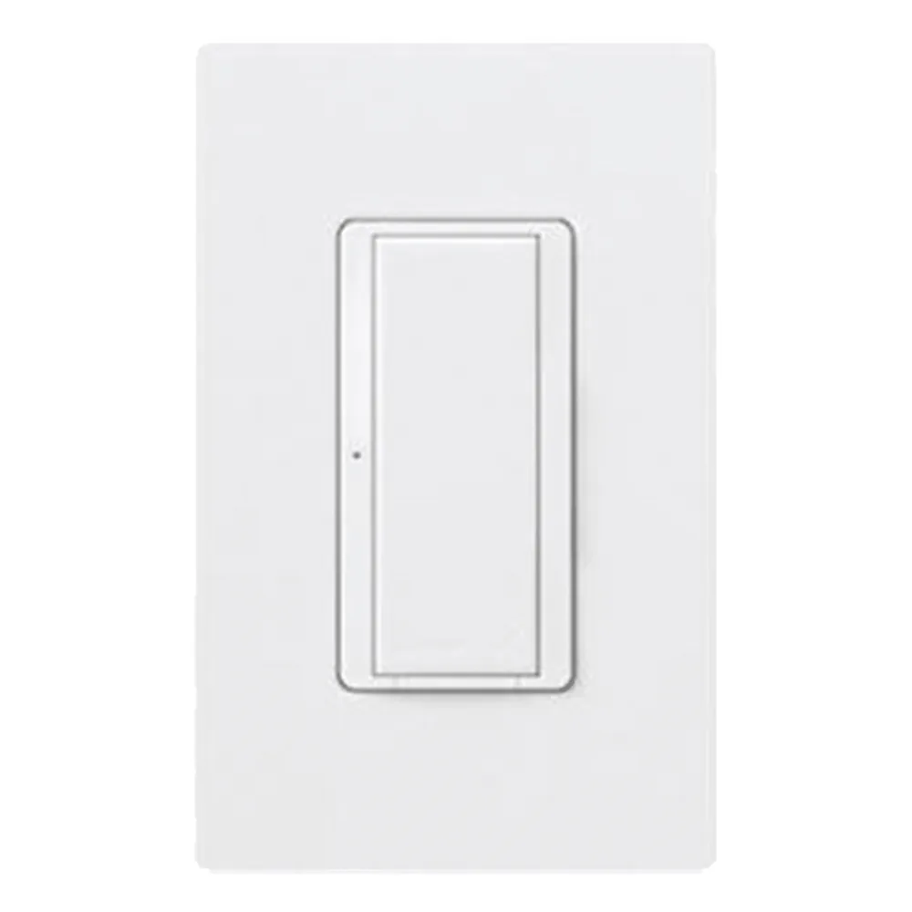 Interruptor de pared on/off Maestro de dos hilos para sistema RadioRA 2, 8 A en iluminación y motores de 1/10 HP, 120-277 V, no requiere cable neutro, color blanco