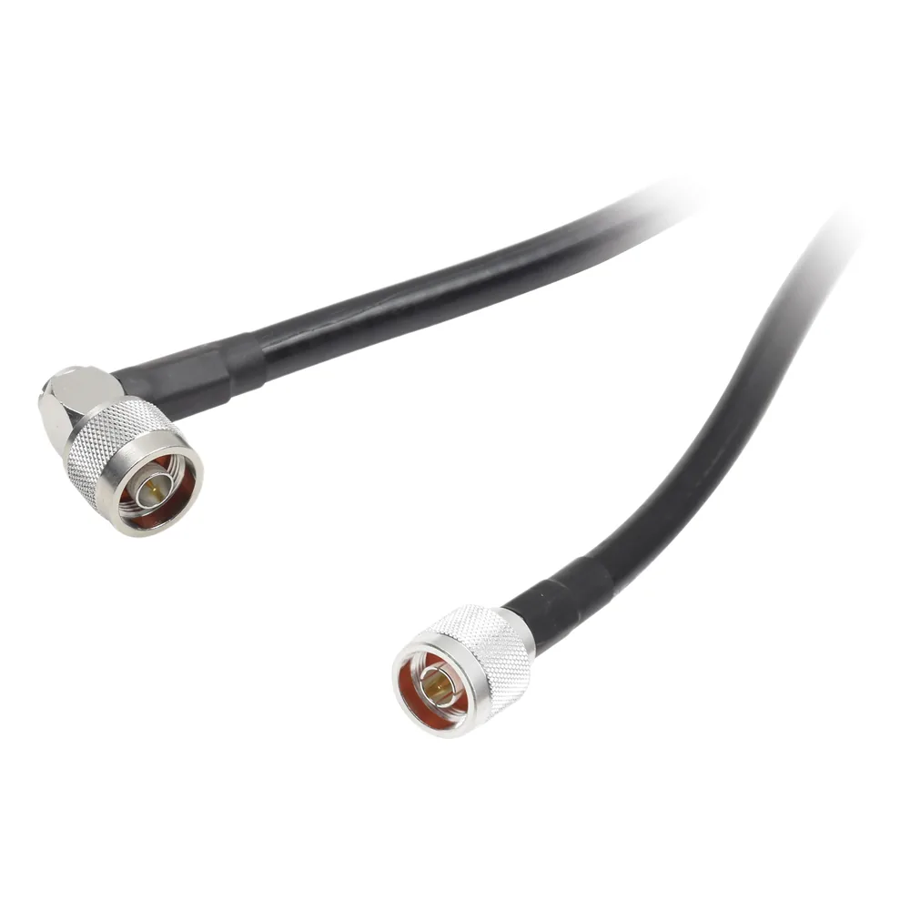 Jumper con Cable LMR400 con Conectores N Macho / N Macho Angulo Recto, de 1.2 metros.