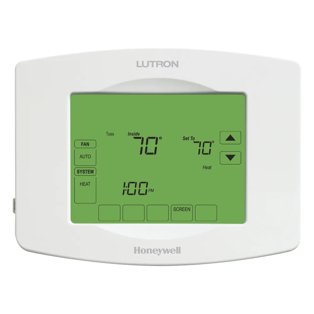 Termostato inalámbrico TouchPRO Wireless para control de calefacción y aire acondicionado, con tecnología Clear Connect, para sistemas RadioRA 2 y HomeWorks QS