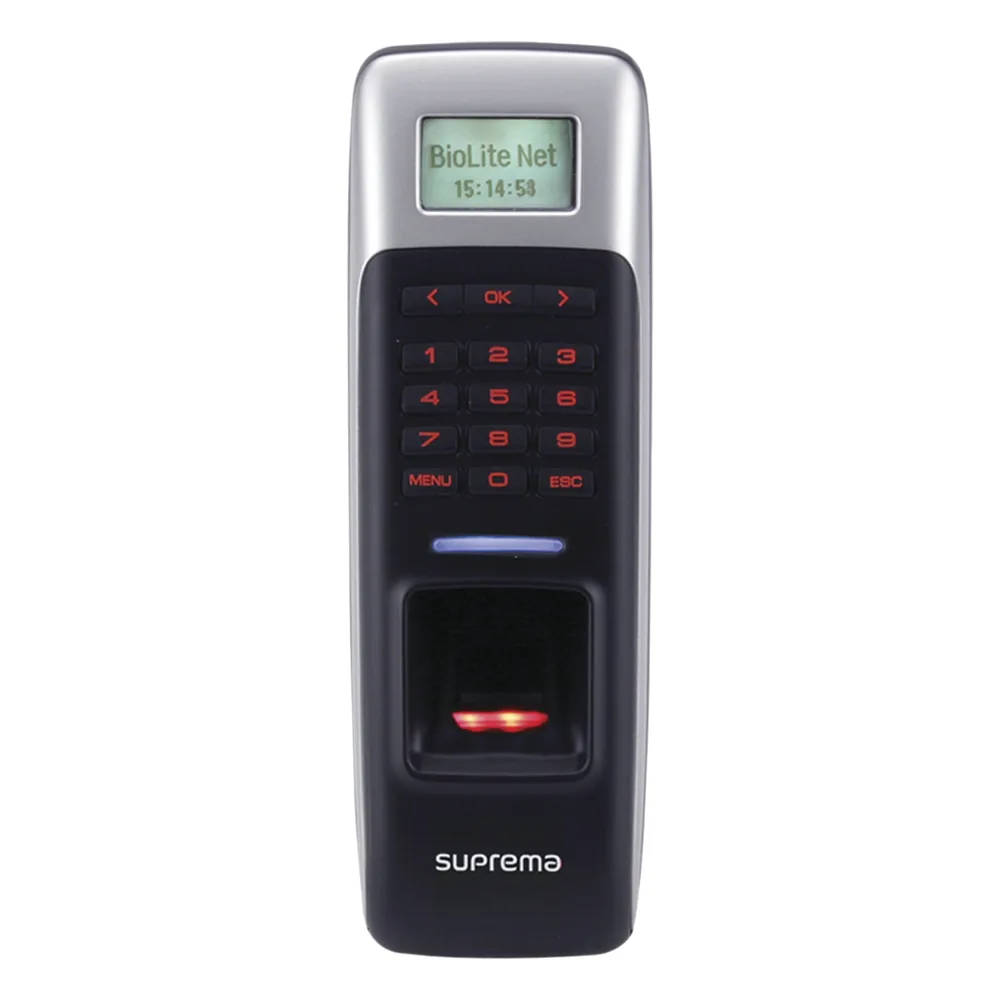 BioLite Net Lector de Huella con Teclado y Proximidad (13.56MHz Mifare/DesFire) Protección IP65 / Uso con BioStar 2