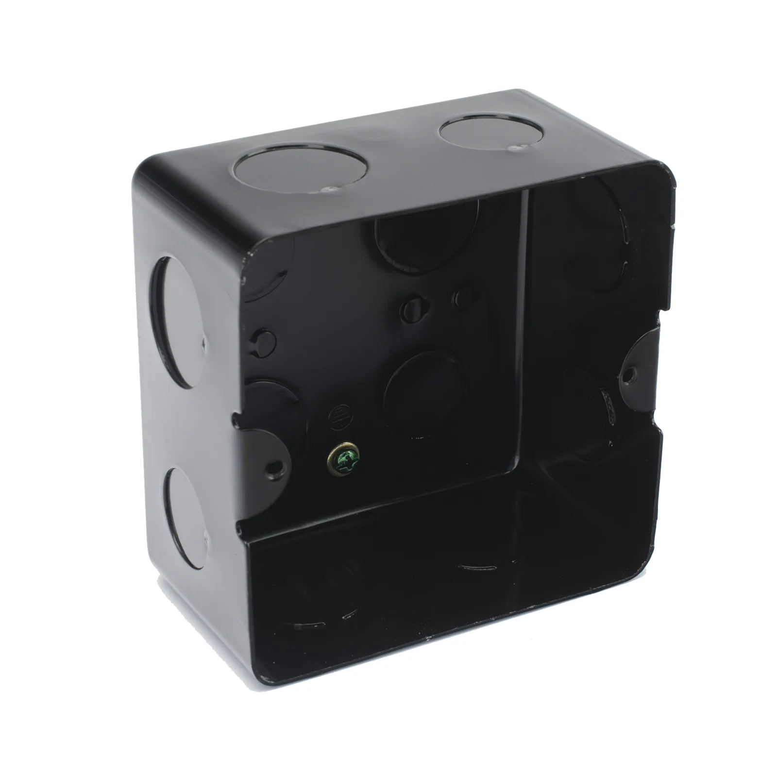Caja de Registro de Acero Galvanizado, 10x10 cm (3.94x3.94 Pulgadas), Color Negro (11000-00000)