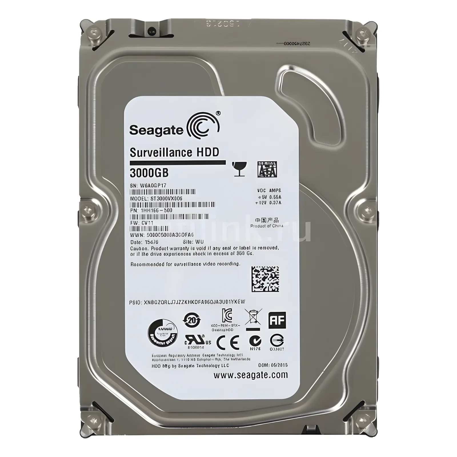 Disco duro 3.5" 3TB SATA III 5900RPM optimizado para video vigilancia 24/7
