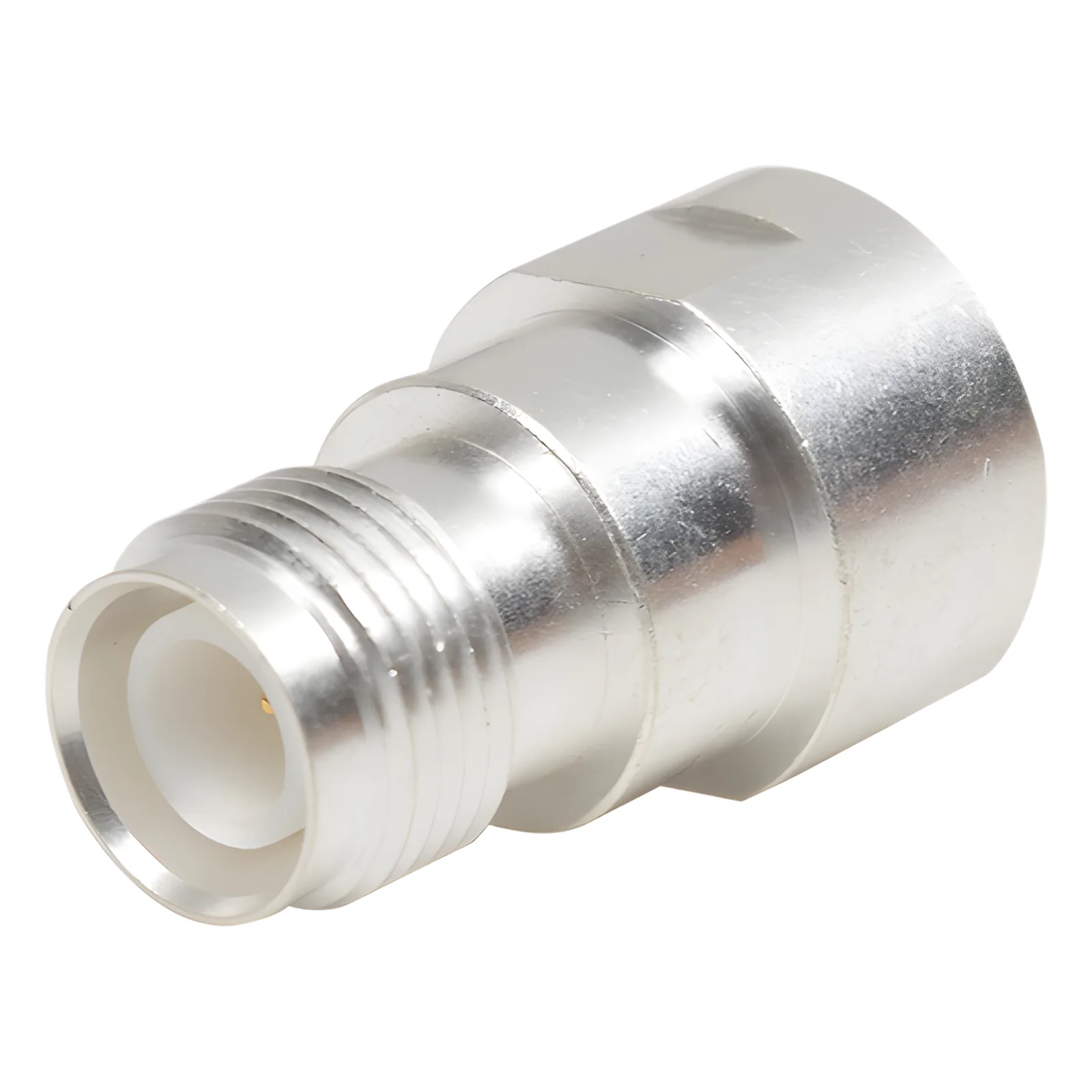 Adaptador UNIDAPT Hembra a TNC Hembra Inverso. Plata / Oro / Teflón.