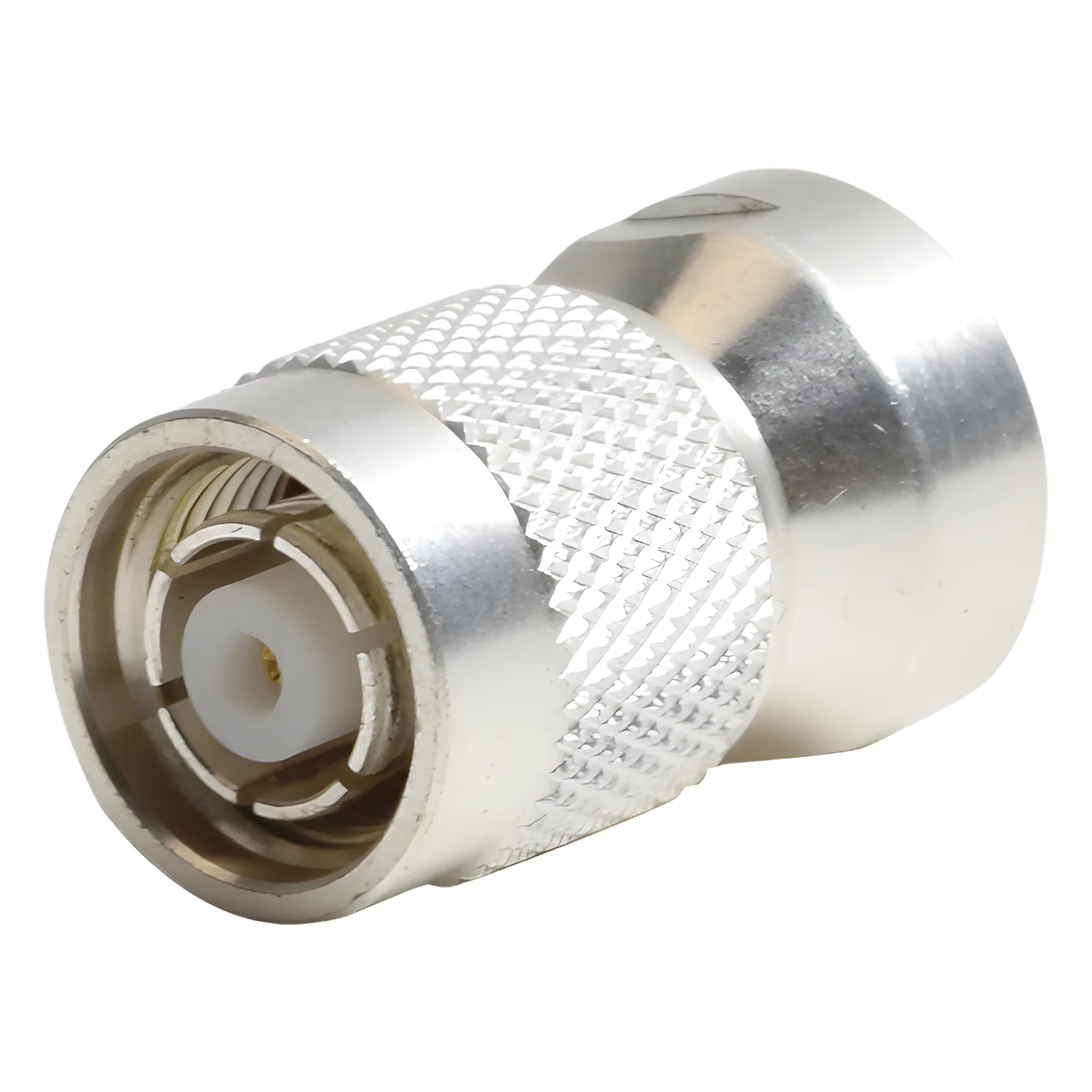 Adaptador UNIDAPT Hembra a TNC Macho Inverso. Plata / Oro / Teflón.
